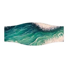 Blue Wave Pattern Stretchable Headband by GardenOfOphir