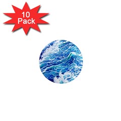 Abstract Blue Wave 1  Mini Magnet (10 Pack)  by GardenOfOphir