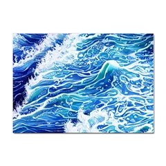 Abstract Blue Wave Sticker A4 (100 Pack)