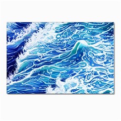 Abstract Blue Wave Postcard 4 x 6  (pkg Of 10) by GardenOfOphir