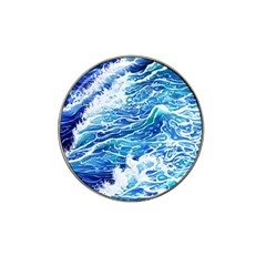 Abstract Blue Wave Hat Clip Ball Marker by GardenOfOphir