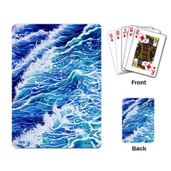 Abstract Blue Wave Playing Cards Single Design (rectangle) by GardenOfOphir