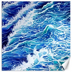 Abstract Blue Wave Canvas 20  X 20  by GardenOfOphir