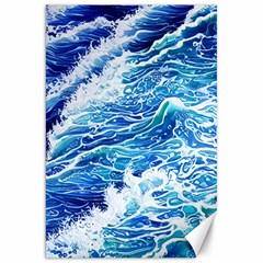 Abstract Blue Wave Canvas 20  X 30  by GardenOfOphir