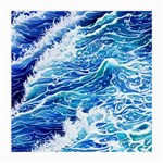 Abstract Blue Wave Medium Glasses Cloth (2 Sides) Front