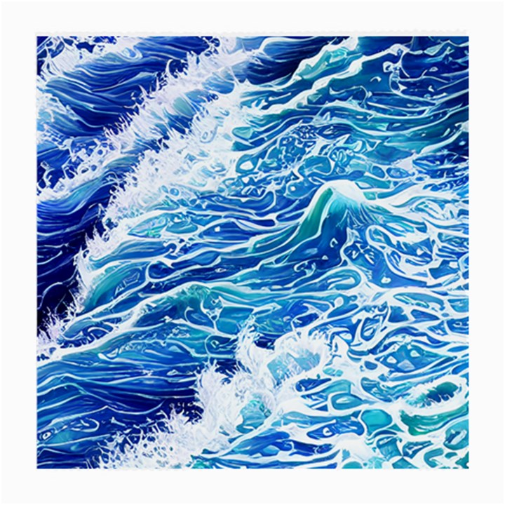 Abstract Blue Wave Medium Glasses Cloth (2 Sides)