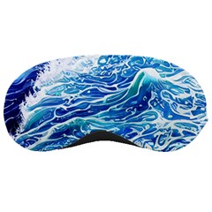 Abstract Blue Wave Sleeping Mask by GardenOfOphir