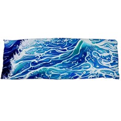 Abstract Blue Wave Body Pillow Case (dakimakura) by GardenOfOphir