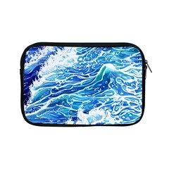 Abstract Blue Wave Apple Ipad Mini Zipper Cases by GardenOfOphir