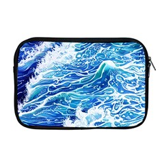 Abstract Blue Wave Apple Macbook Pro 17  Zipper Case by GardenOfOphir