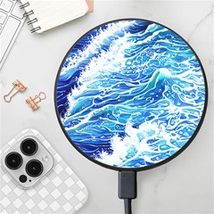 Abstract Blue Wave Wireless Fast Charger(black)