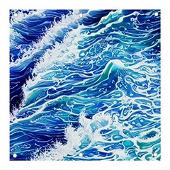 Abstract Blue Wave Banner And Sign 3  X 3  by GardenOfOphir