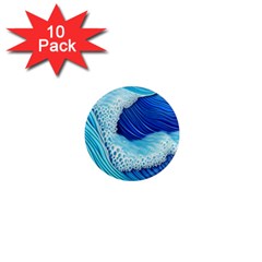 Waves Blue Ocean 1  Mini Magnet (10 Pack)  by GardenOfOphir