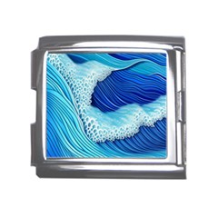 Waves Blue Ocean Mega Link Italian Charm (18mm)