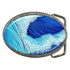 Waves Blue Ocean Belt Buckles by GardenOfOphir