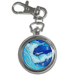 Waves Blue Ocean Key Chain Watches by GardenOfOphir