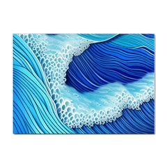 Waves Blue Ocean Sticker A4 (100 Pack)