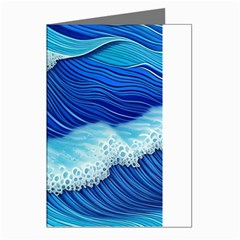 Waves Blue Ocean Greeting Cards (pkg Of 8) by GardenOfOphir