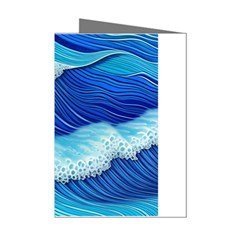 Waves Blue Ocean Mini Greeting Cards (pkg Of 8) by GardenOfOphir