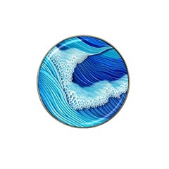 Waves Blue Ocean Hat Clip Ball Marker by GardenOfOphir