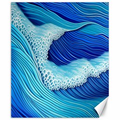 Waves Blue Ocean Canvas 20  X 24  by GardenOfOphir