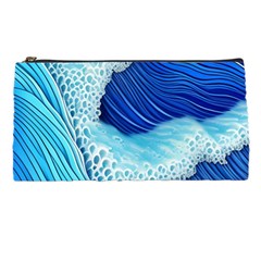 Waves Blue Ocean Pencil Case by GardenOfOphir