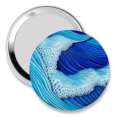 Waves Blue Ocean 3  Handbag Mirrors by GardenOfOphir