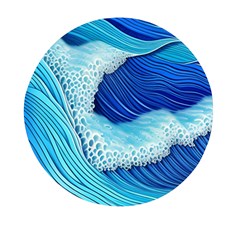 Waves Blue Ocean Mini Round Pill Box by GardenOfOphir