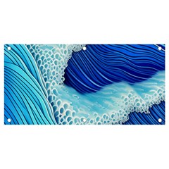 Waves Blue Ocean Banner And Sign 4  X 2  by GardenOfOphir