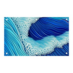 Waves Blue Ocean Banner And Sign 5  X 3  by GardenOfOphir