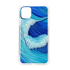 Waves Blue Ocean Iphone 11 Tpu Uv Print Case by GardenOfOphir