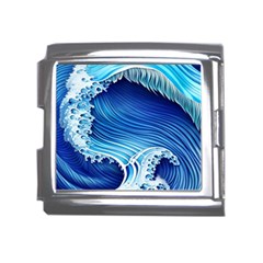 Watercolor Wave Mega Link Italian Charm (18mm)