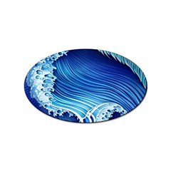 Watercolor Wave Sticker (oval) by GardenOfOphir