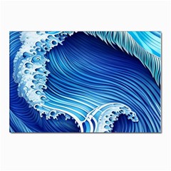 Watercolor Wave Postcard 4 x 6  (pkg Of 10) by GardenOfOphir