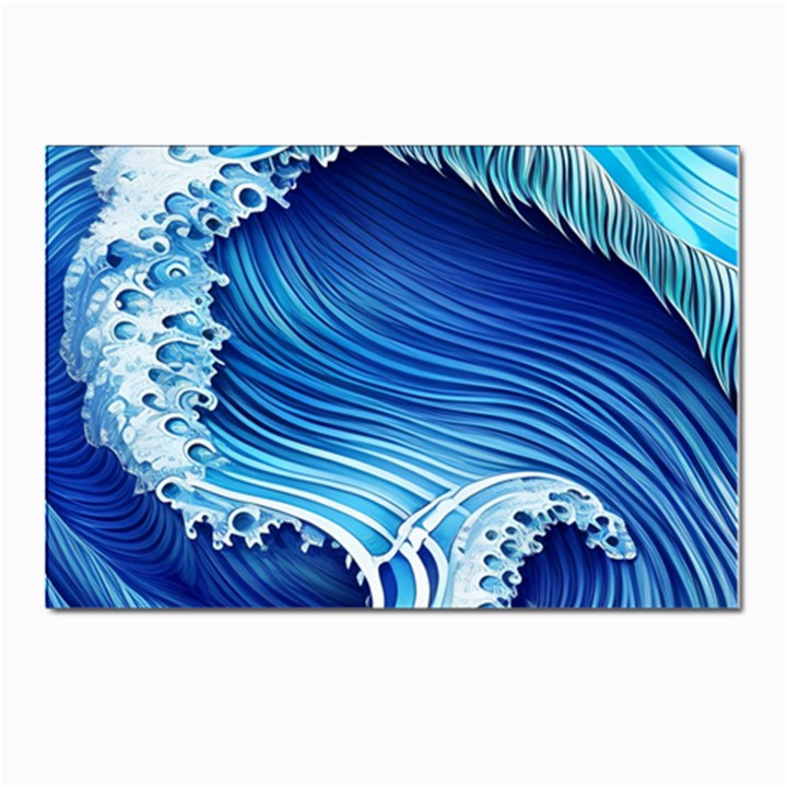 Watercolor Wave Postcard 4 x 6  (Pkg of 10)