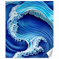 Watercolor Wave Canvas 8  X 10  by GardenOfOphir