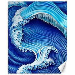 Watercolor Wave Canvas 11  X 14  by GardenOfOphir