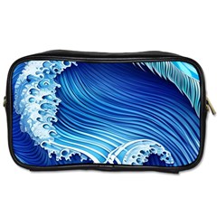 Watercolor Wave Toiletries Bag (two Sides) by GardenOfOphir