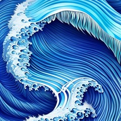 Watercolor Wave Play Mat (rectangle) by GardenOfOphir