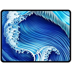 Watercolor Wave Fleece Blanket (large) by GardenOfOphir