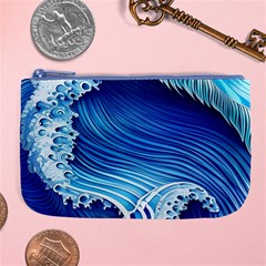 Watercolor Wave Large Coin Purse by GardenOfOphir