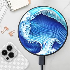 Watercolor Wave Wireless Fast Charger(black)