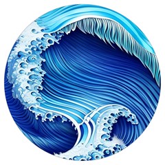 Watercolor Wave Round Trivet by GardenOfOphir