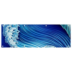 Watercolor Wave Banner And Sign 9  X 3 