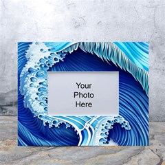 Watercolor Wave White Tabletop Photo Frame 4 x6 