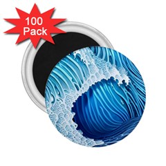 Beach Wave 2 25  Magnets (100 Pack)  by GardenOfOphir