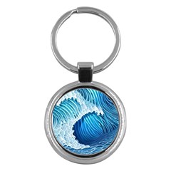 Beach Wave Key Chain (round) by GardenOfOphir