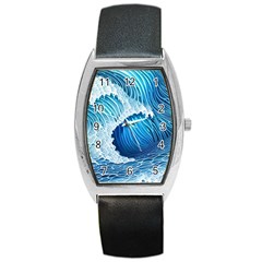 Beach Wave Barrel Style Metal Watch by GardenOfOphir