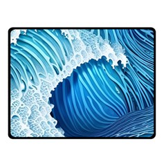 Beach Wave One Side Fleece Blanket (small) by GardenOfOphir