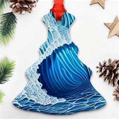 Beach Wave Ornament (christmas Tree)  by GardenOfOphir